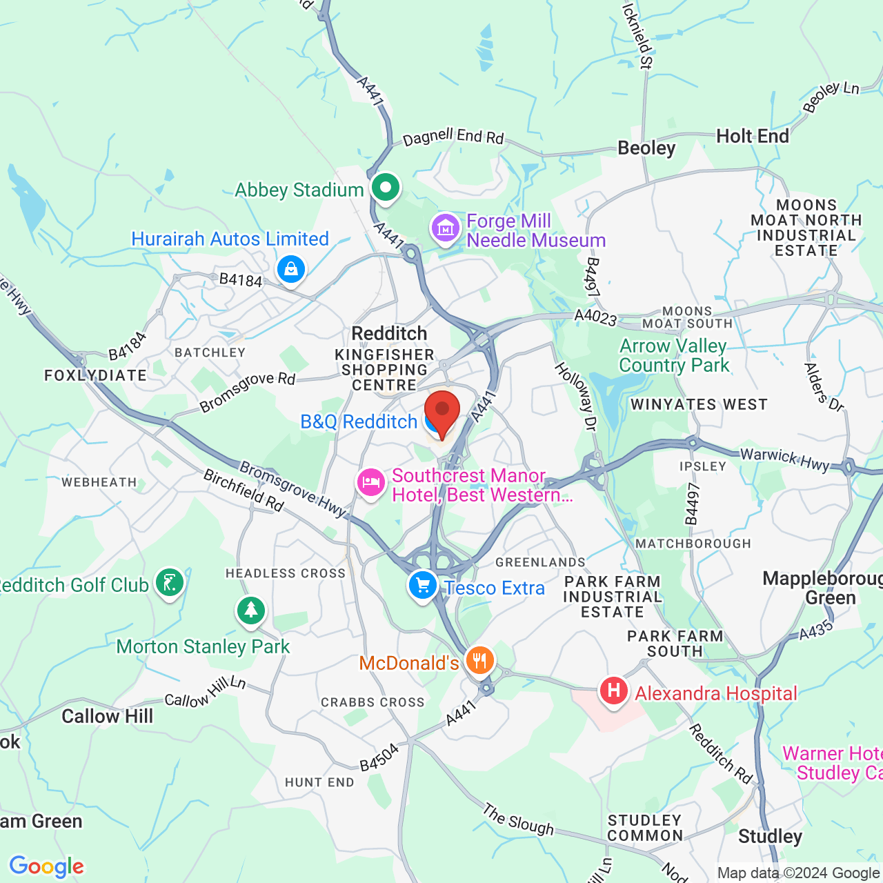 Map displaying vacancy location