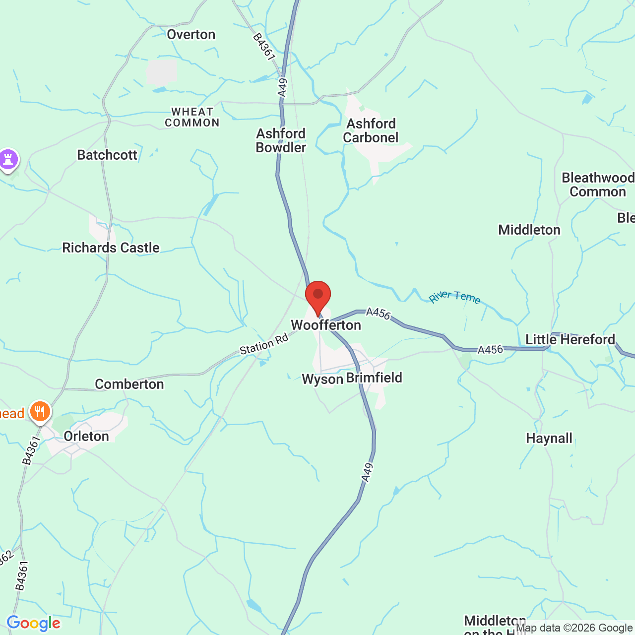 Map displaying vacancy location
