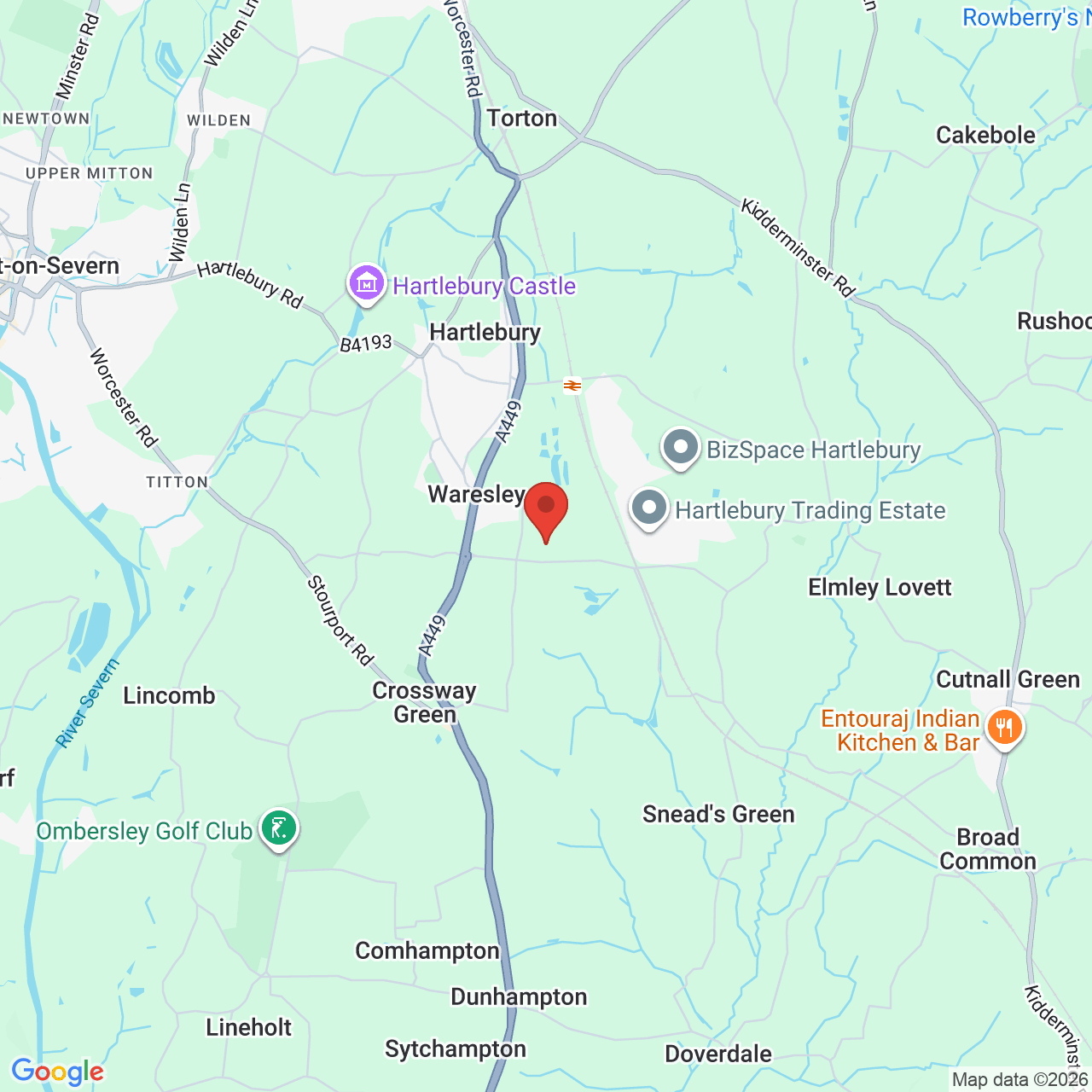 Map displaying vacancy location