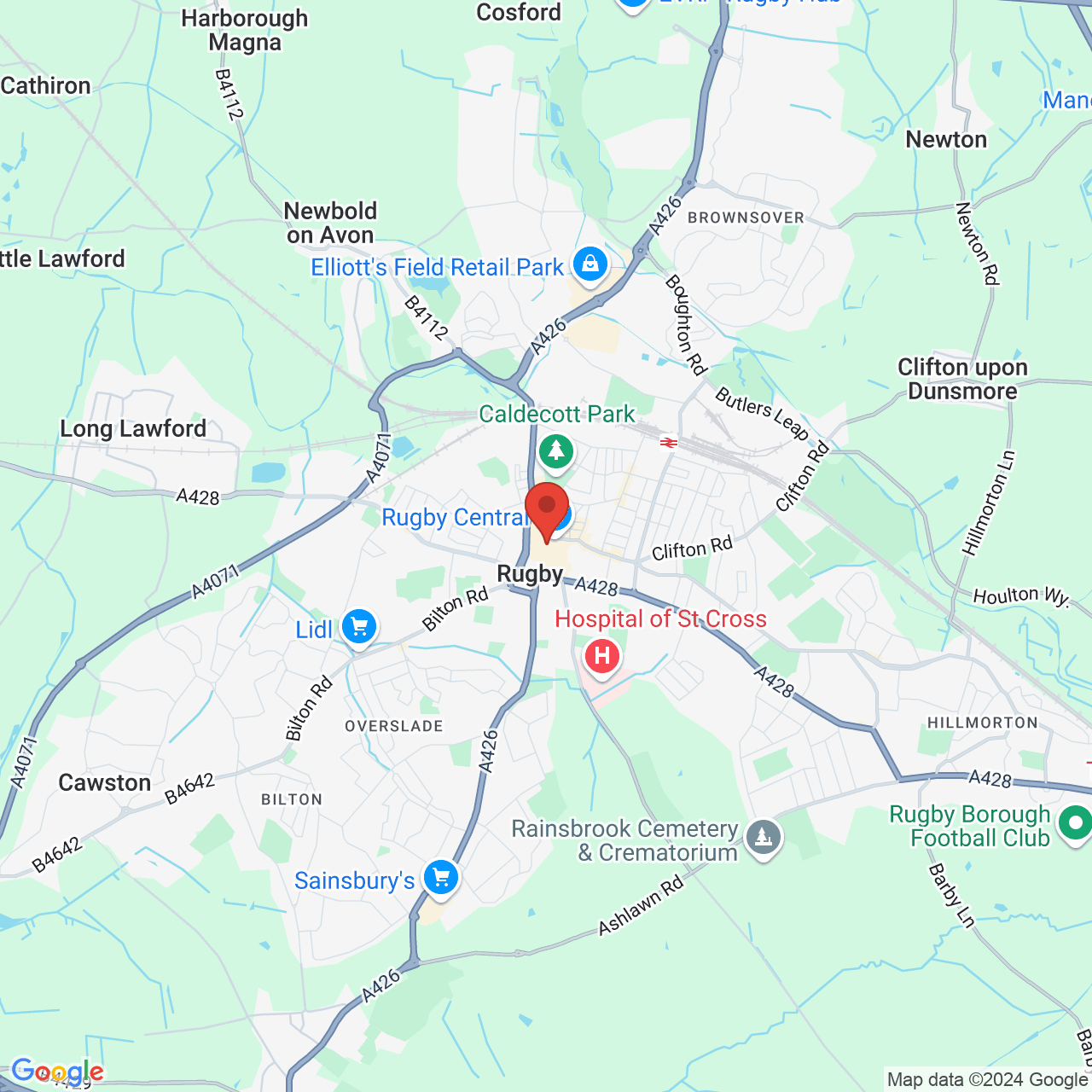 Map displaying vacancy location