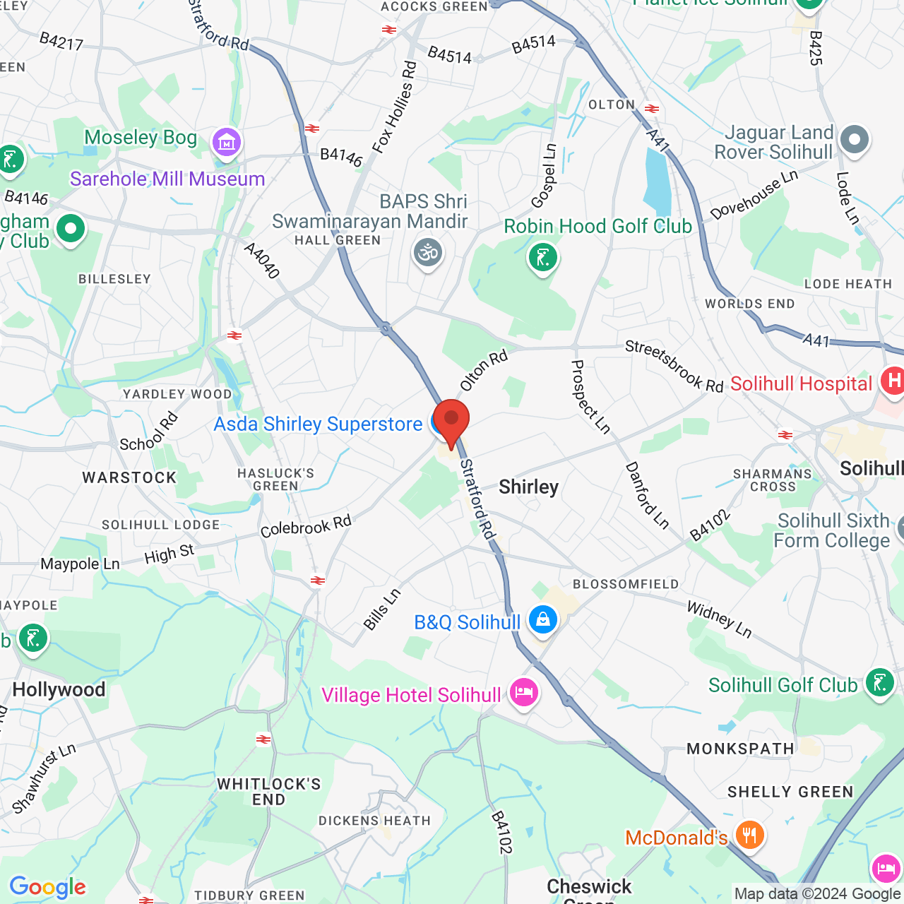 Map displaying vacancy location