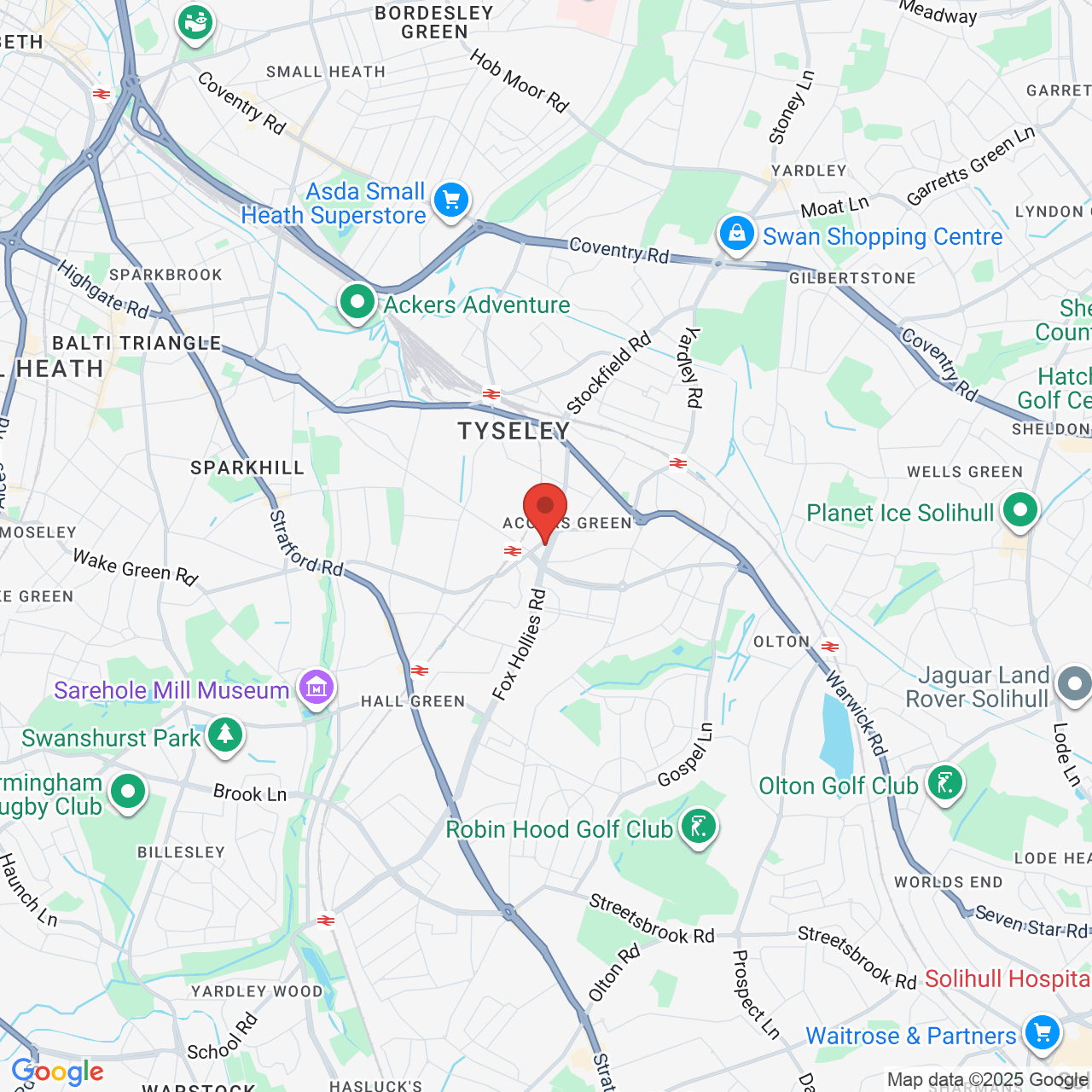 Map displaying vacancy location