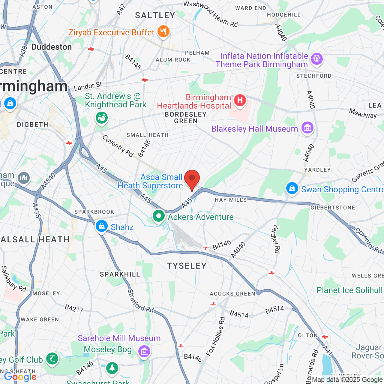 Map displaying vacancy location