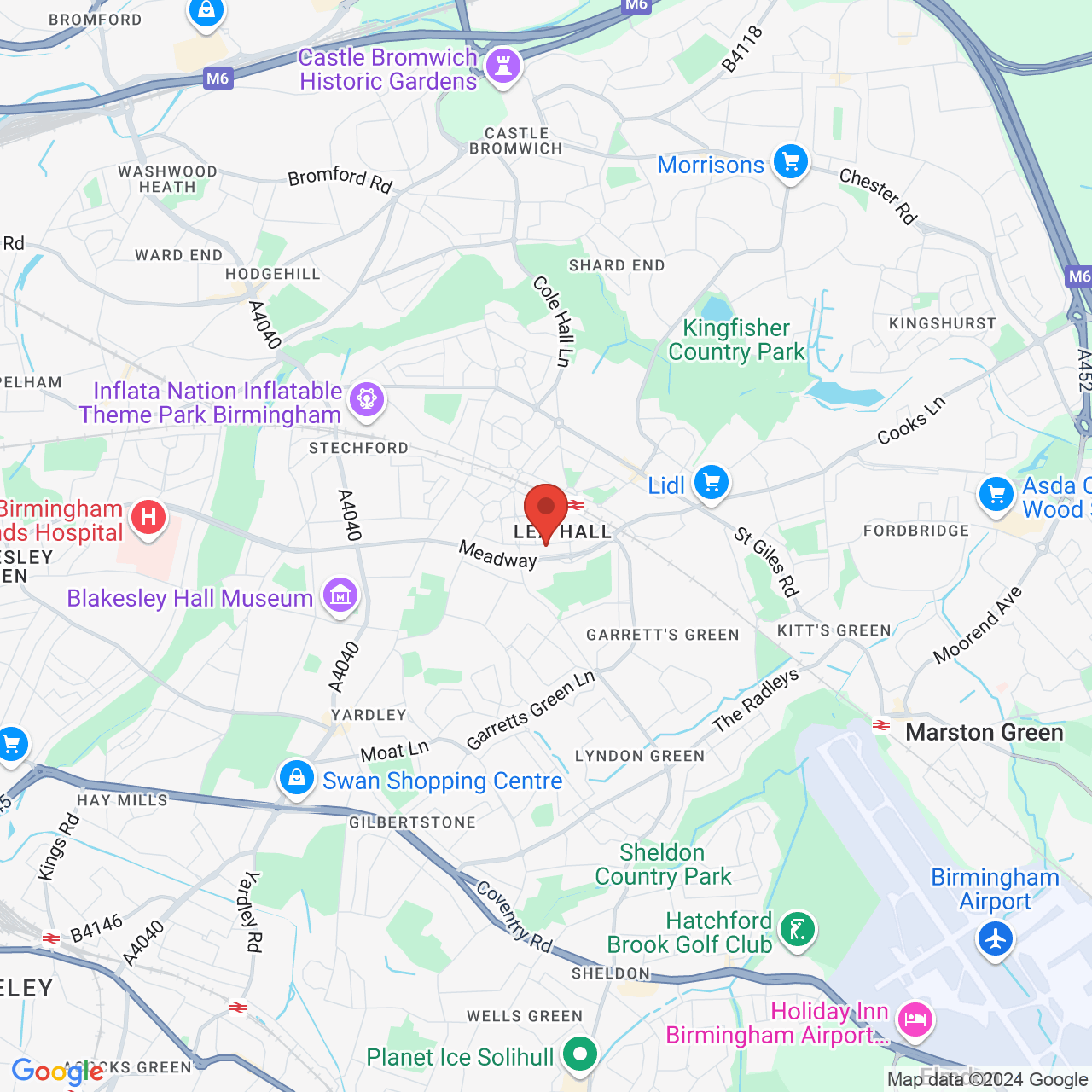 Map displaying vacancy location