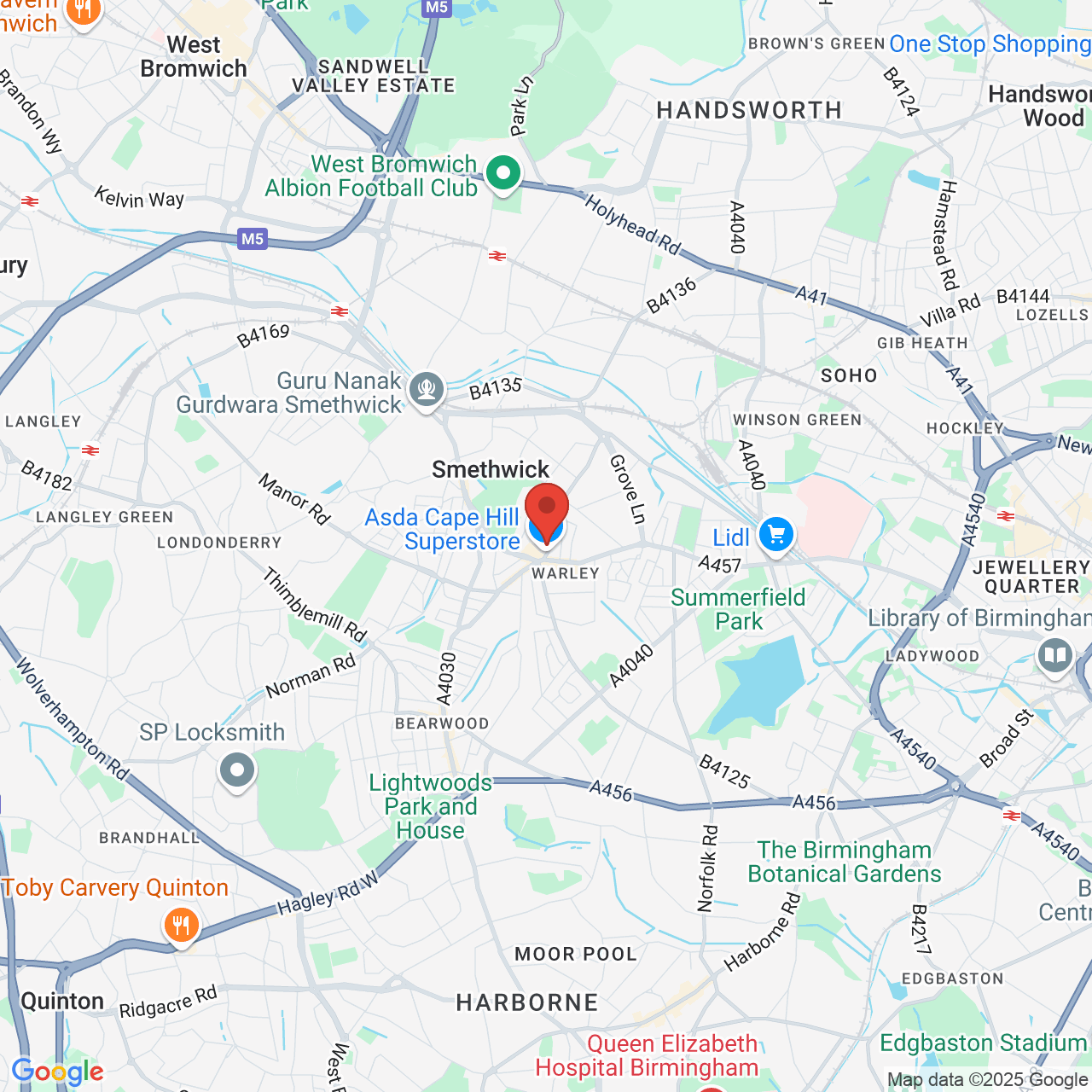 Map displaying vacancy location