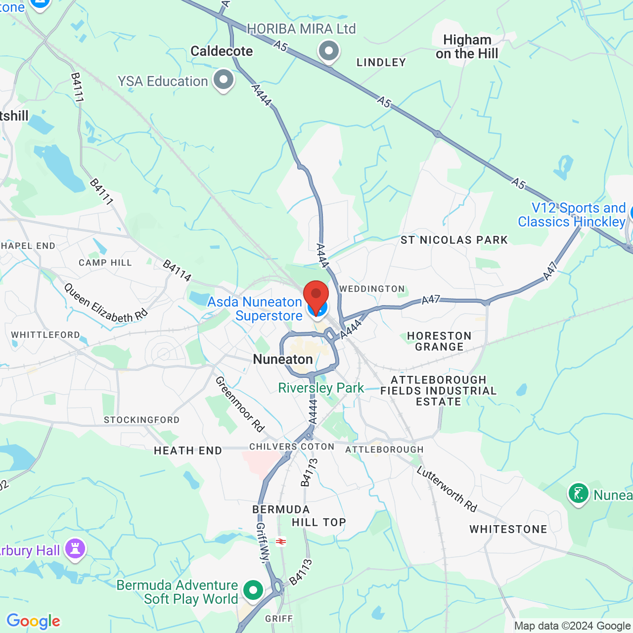 Map displaying vacancy location