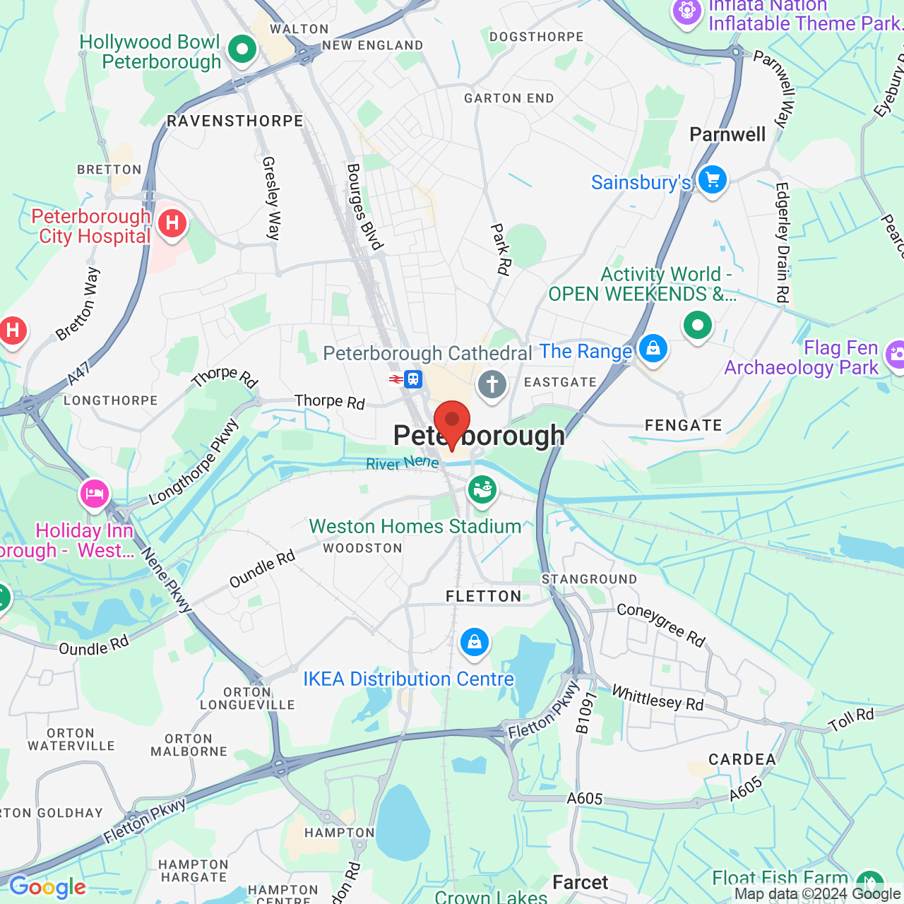 Map displaying vacancy location