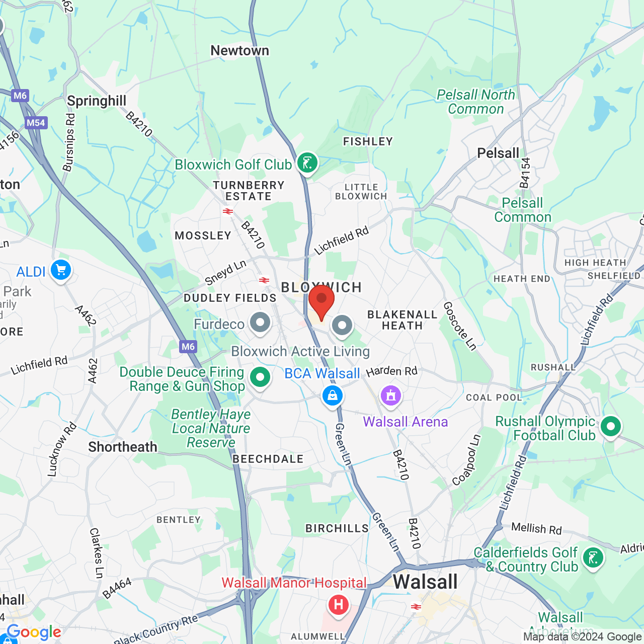 Map displaying vacancy location