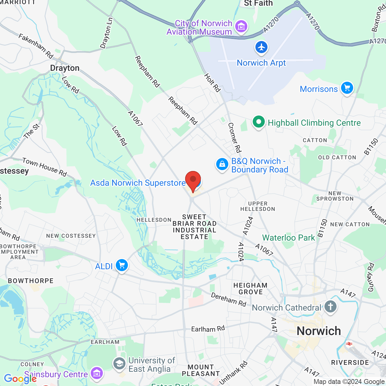 Map displaying vacancy location