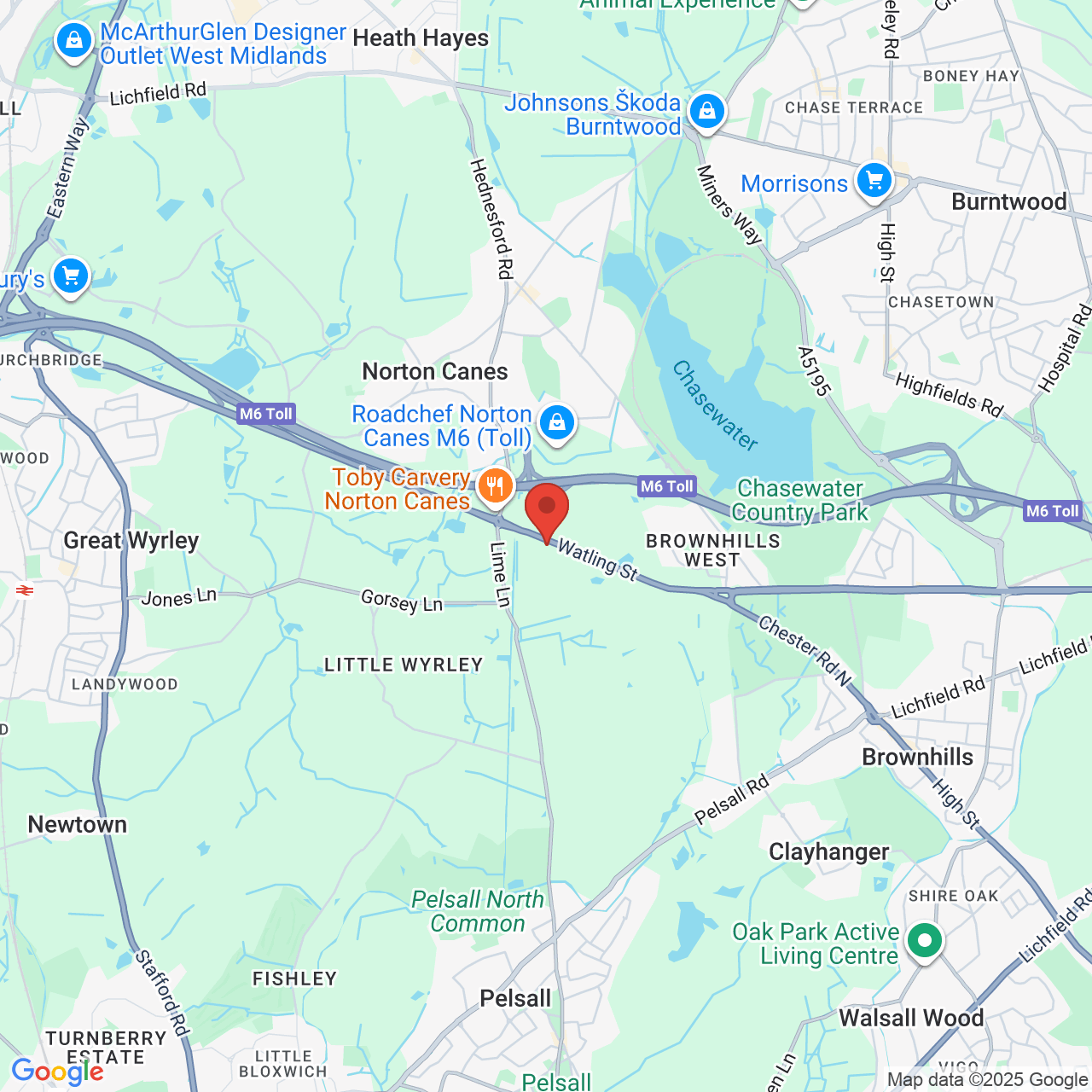 Map displaying vacancy location