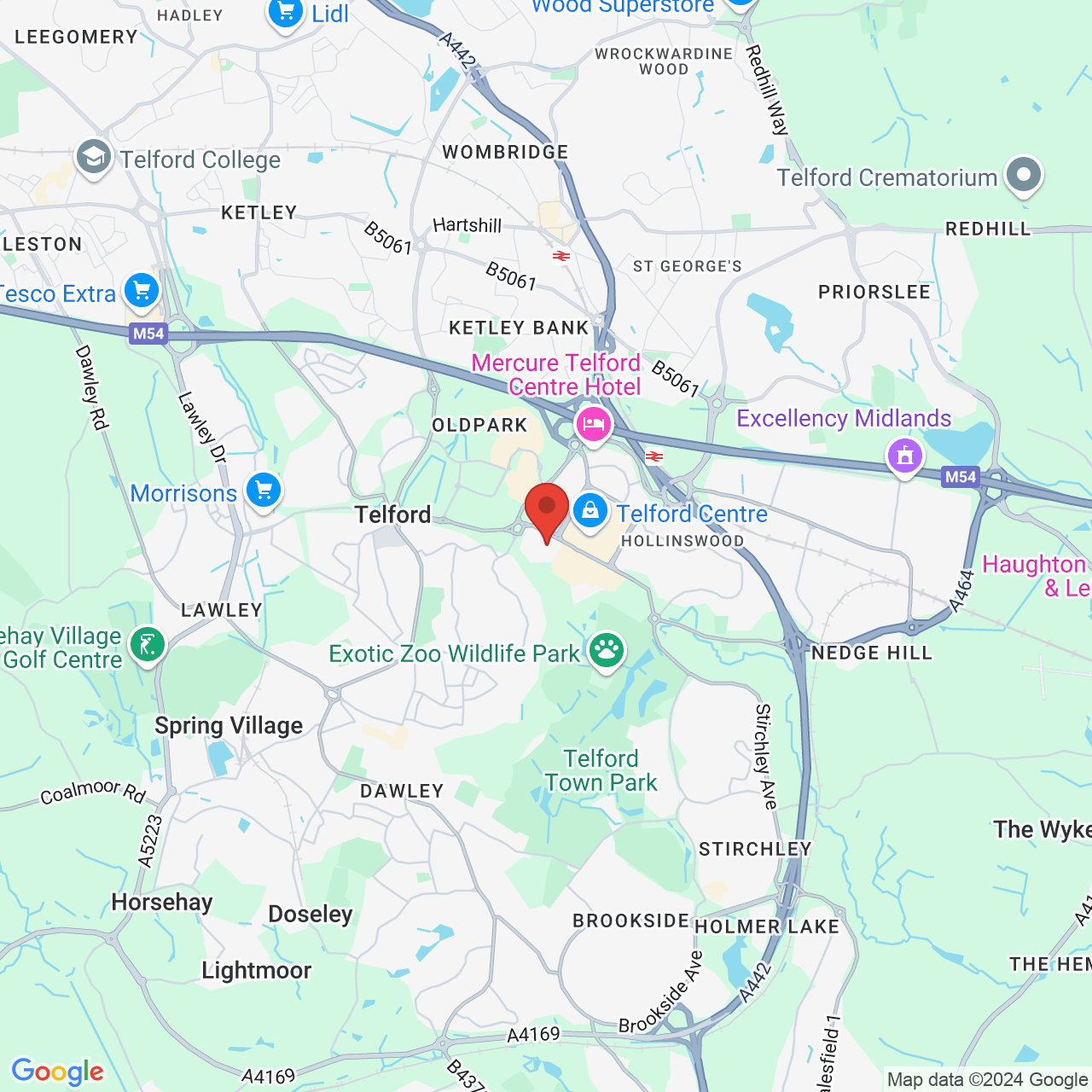 Map displaying vacancy location