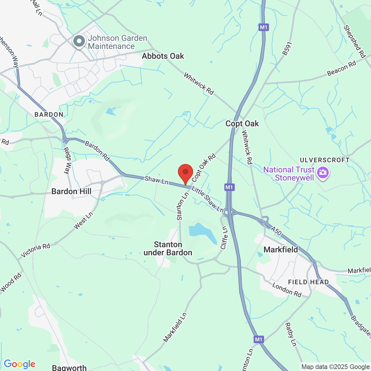 Map displaying vacancy location