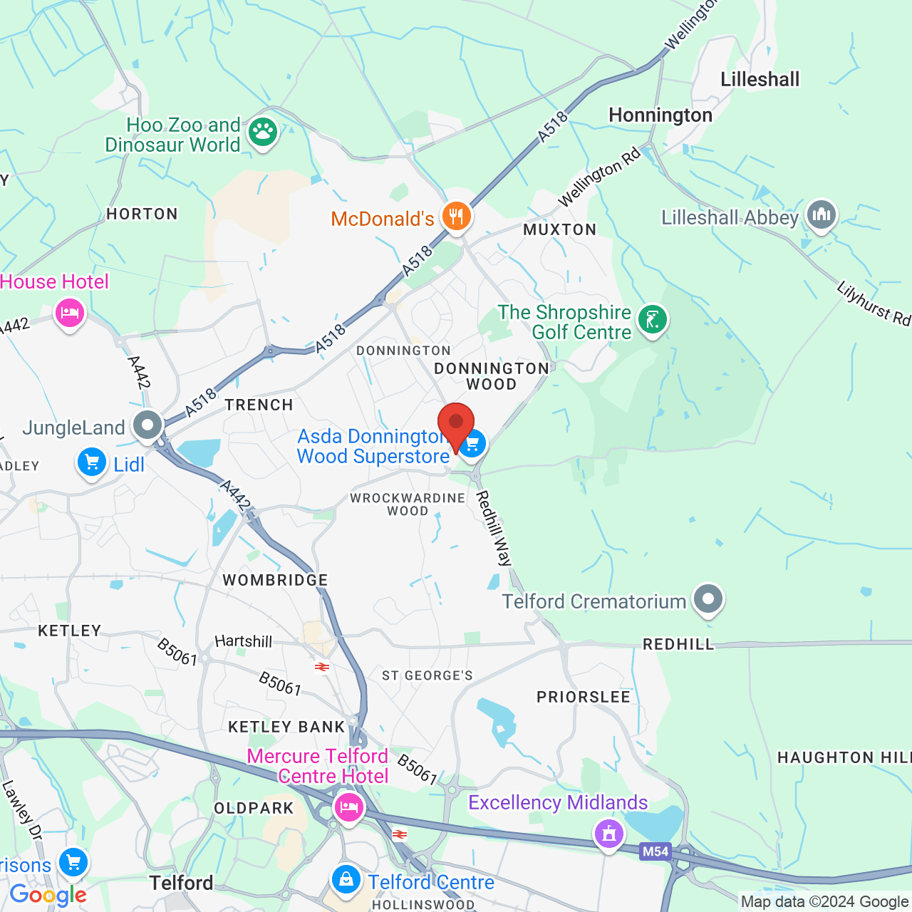 Map displaying vacancy location