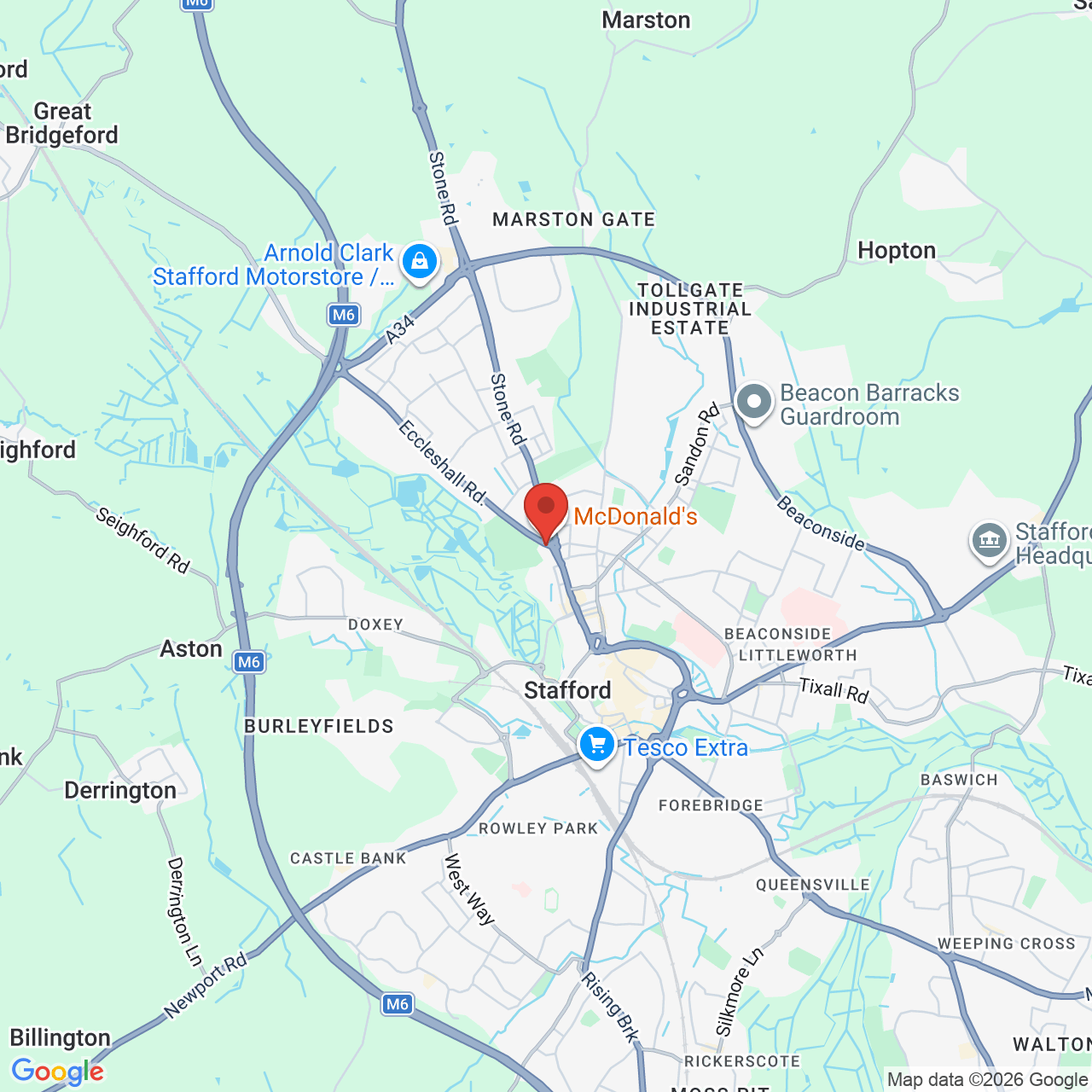 Map displaying vacancy location