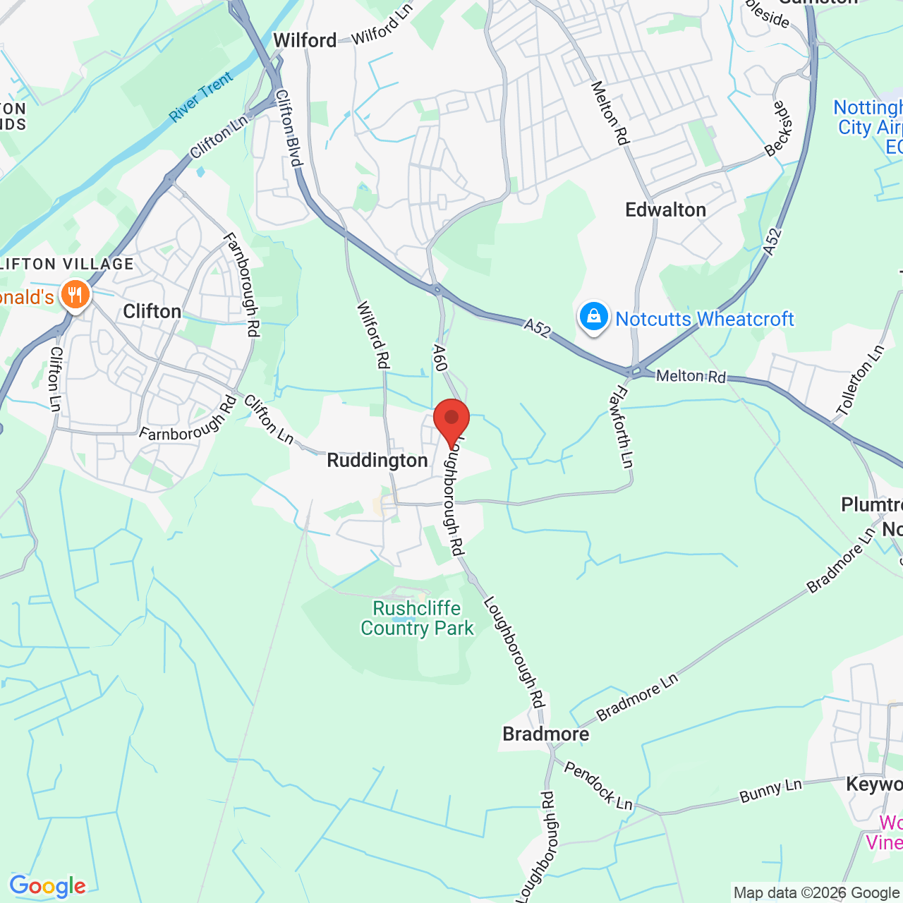 Map displaying vacancy location