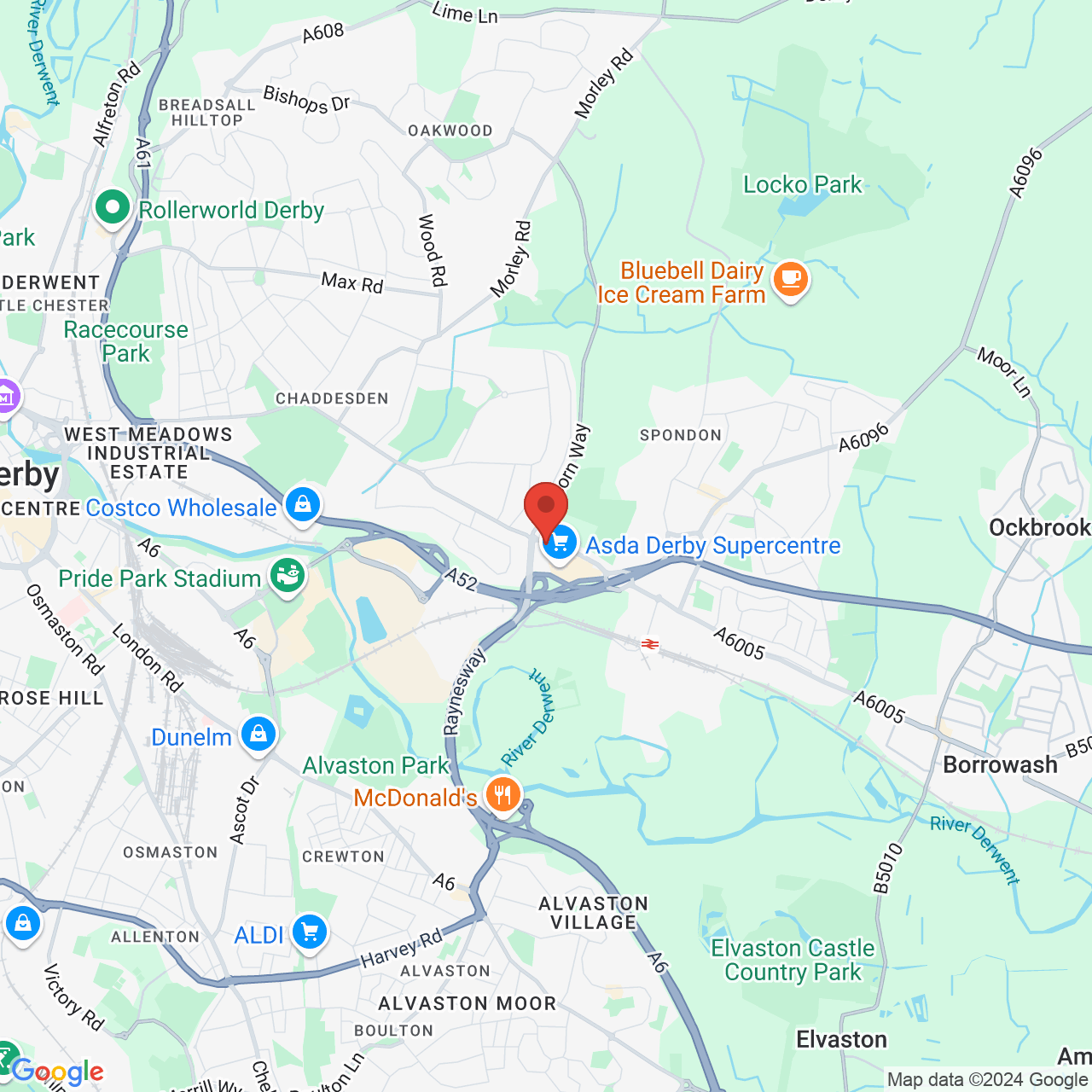 Map displaying vacancy location