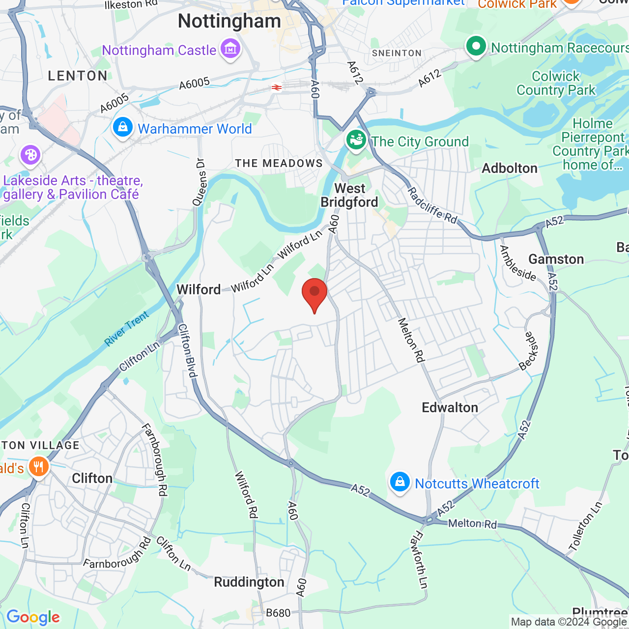 Map displaying vacancy location