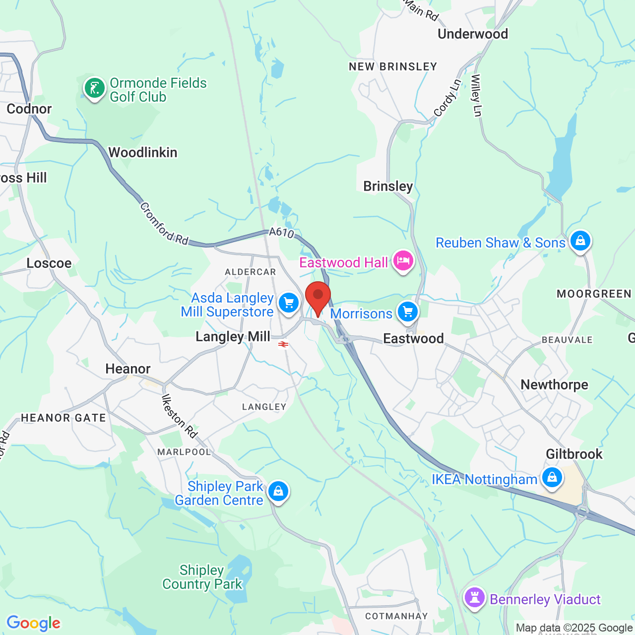 Map displaying vacancy location