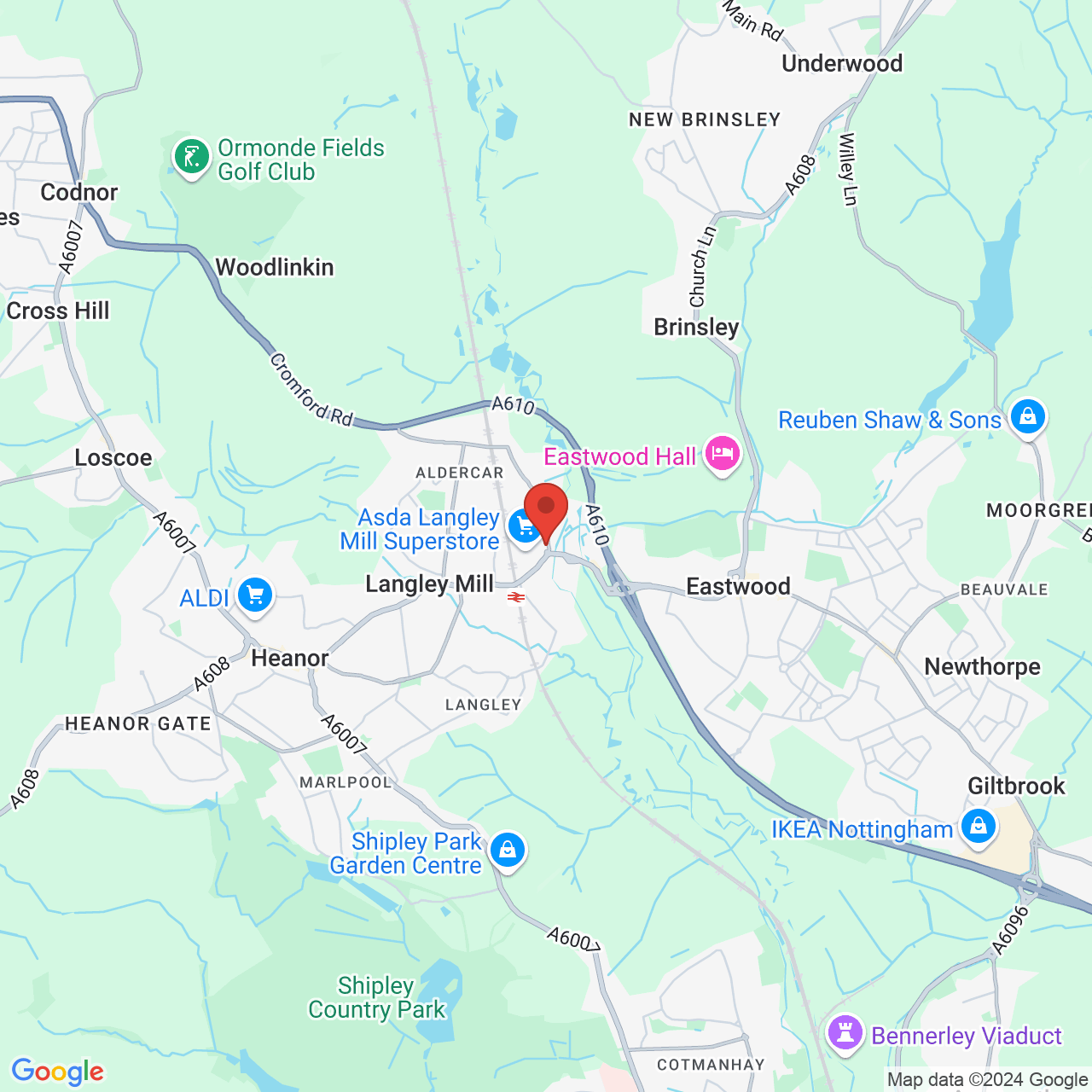 Map displaying vacancy location