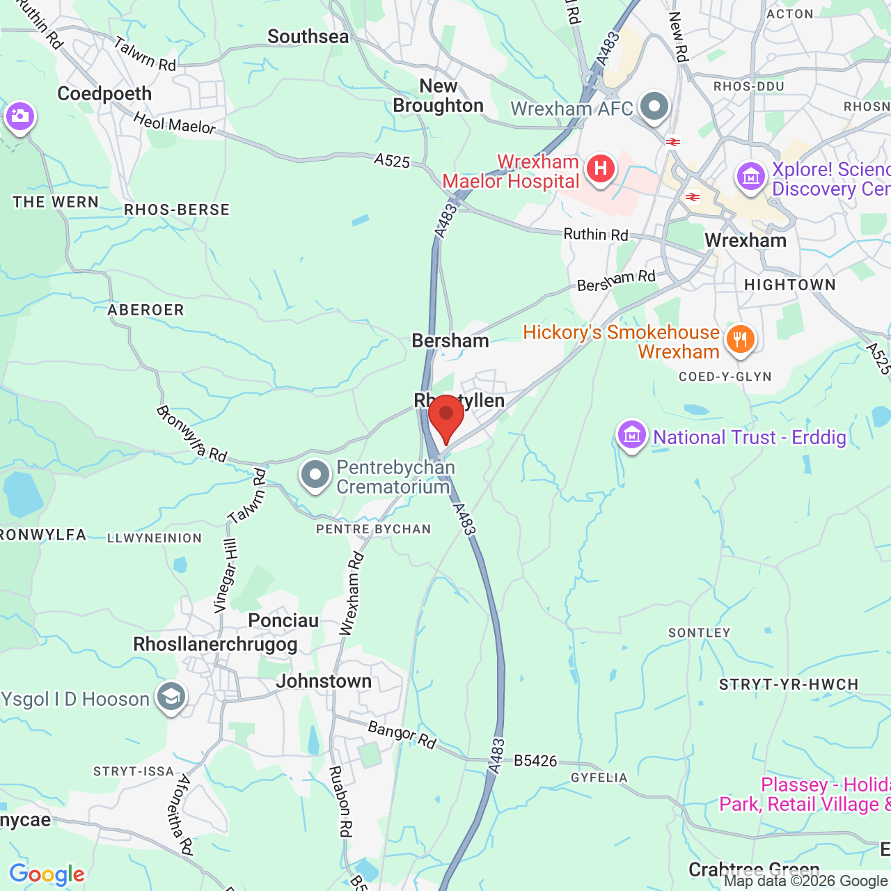 Map displaying vacancy location