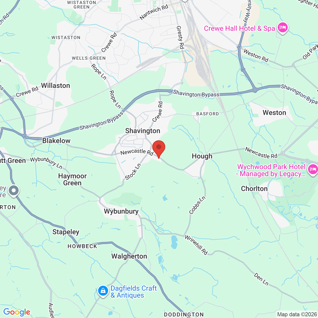 Map displaying vacancy location