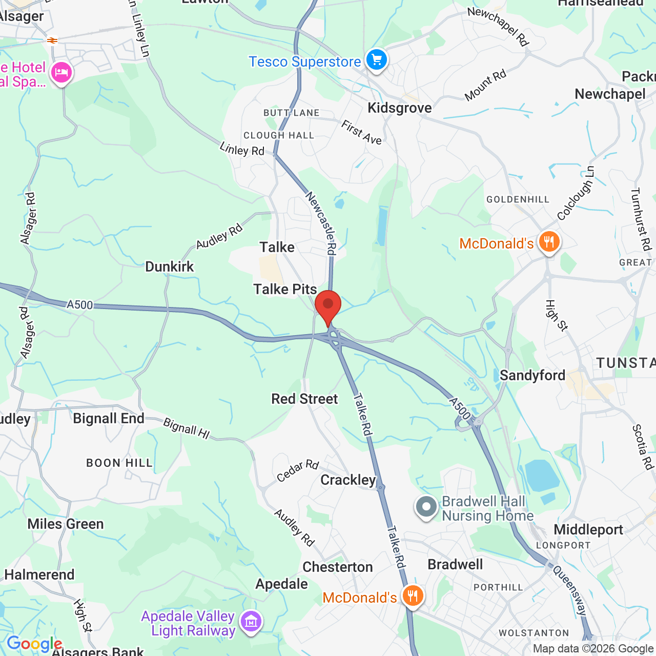 Map displaying vacancy location