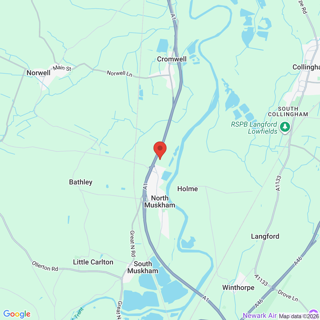 Map displaying vacancy location