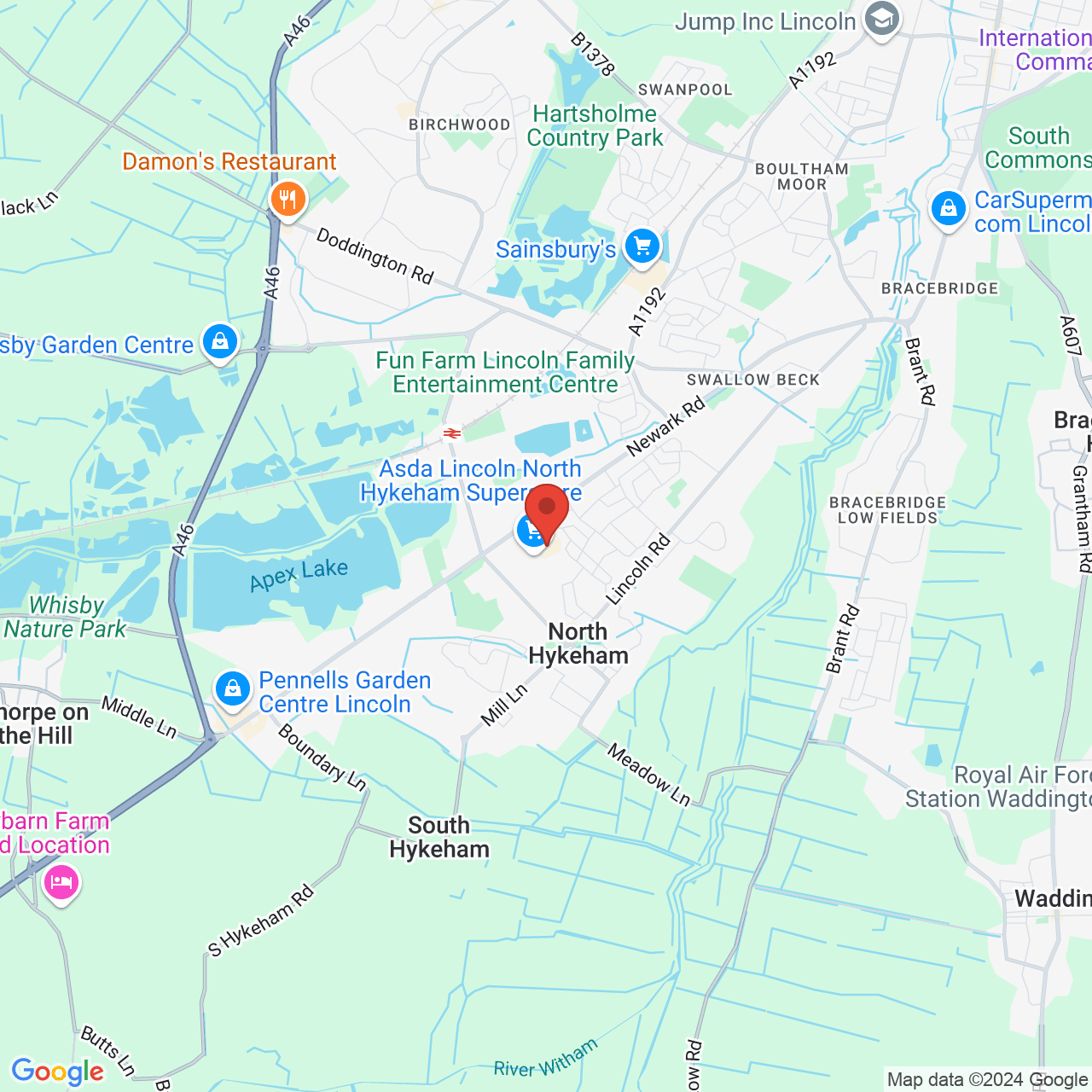 Map displaying vacancy location