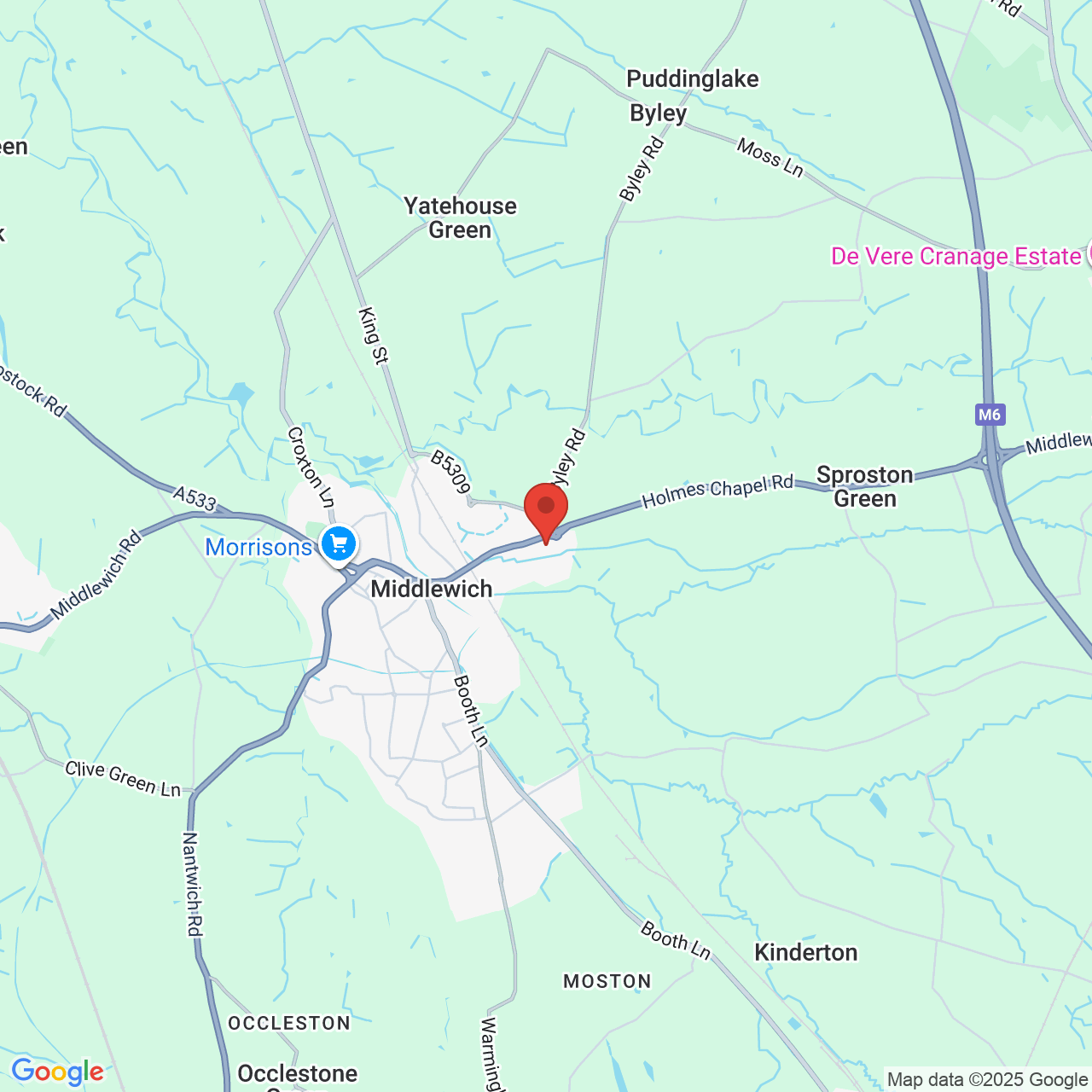 Map displaying vacancy location