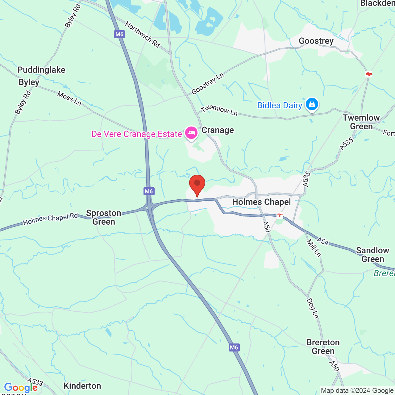 Map displaying vacancy location