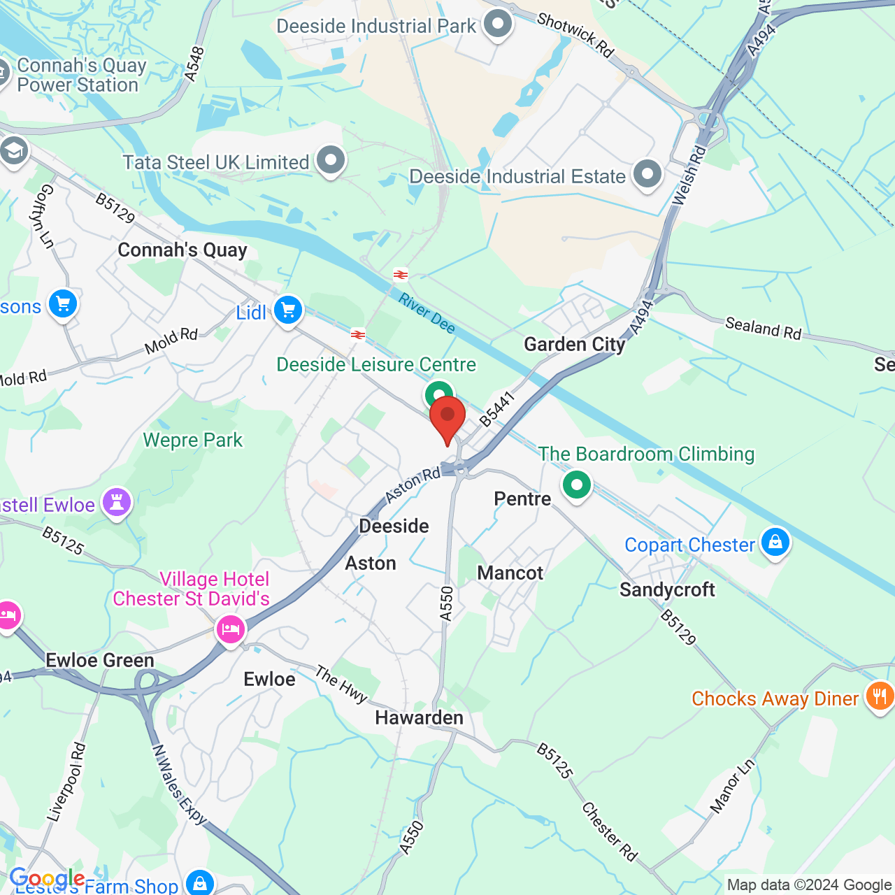 Map displaying vacancy location