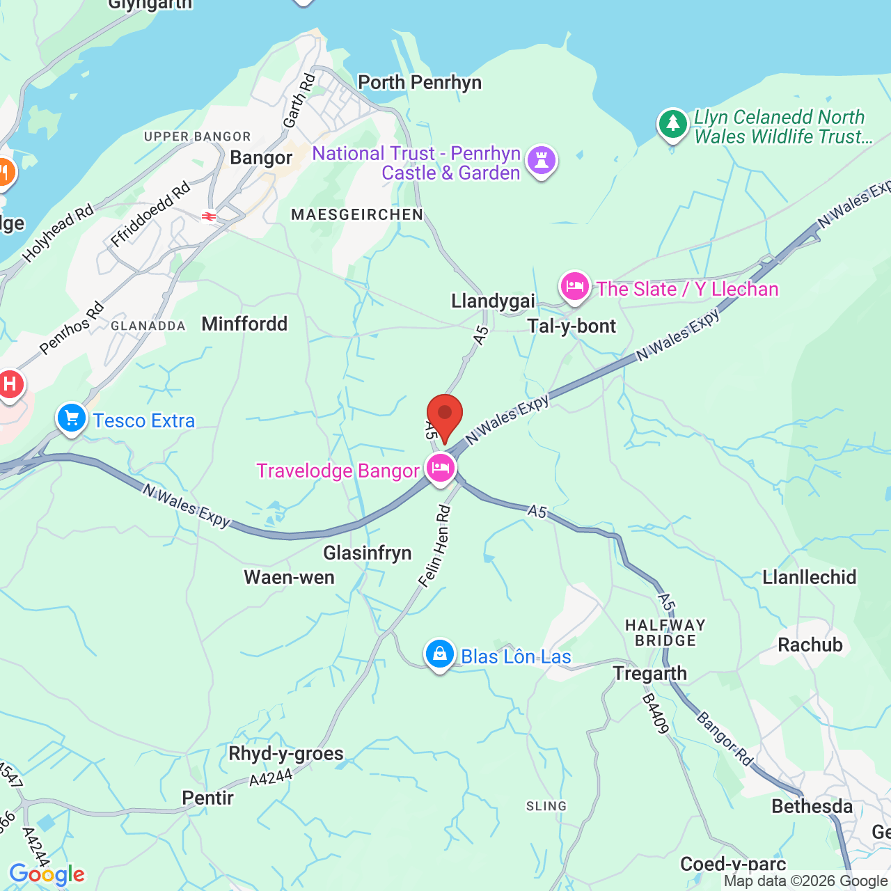 Map displaying vacancy location
