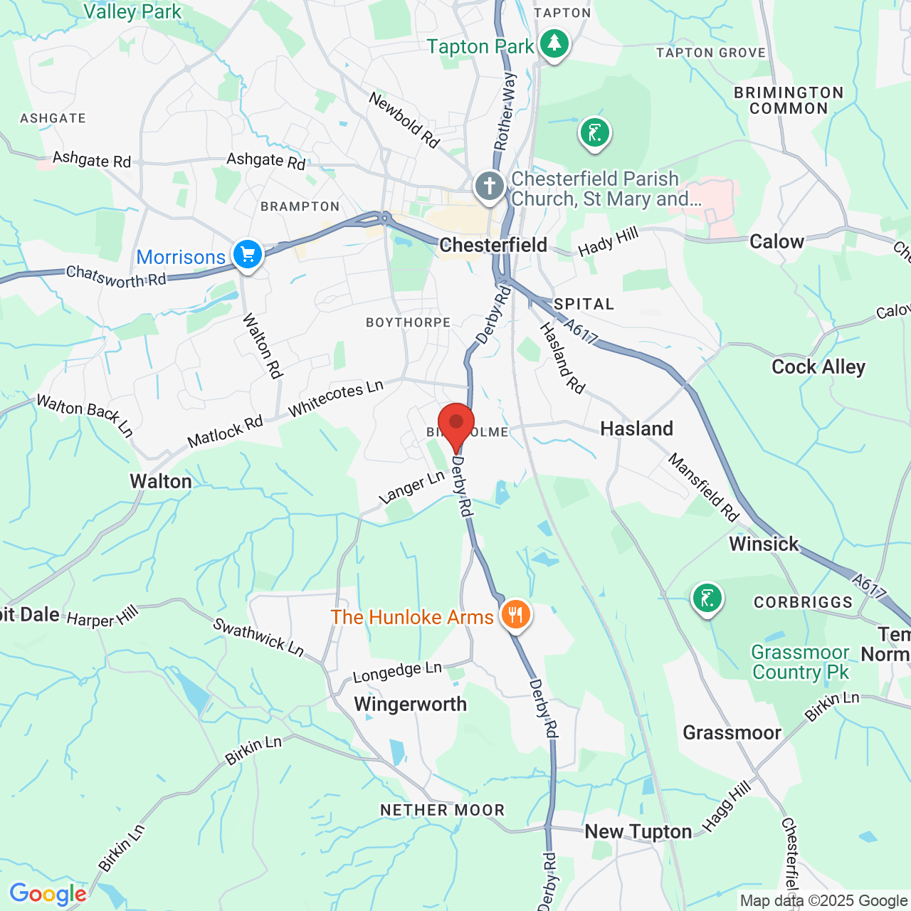 Map displaying vacancy location