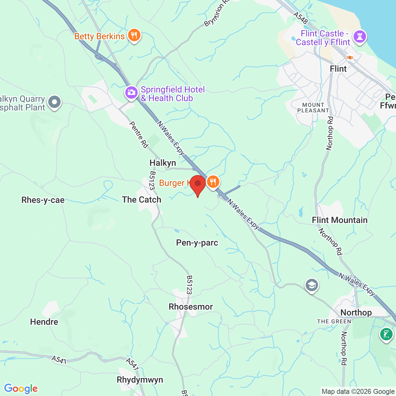 Map displaying vacancy location