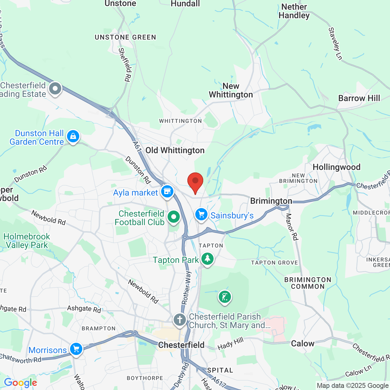 Map displaying vacancy location