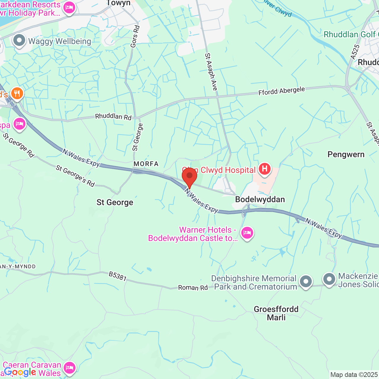 Map displaying vacancy location