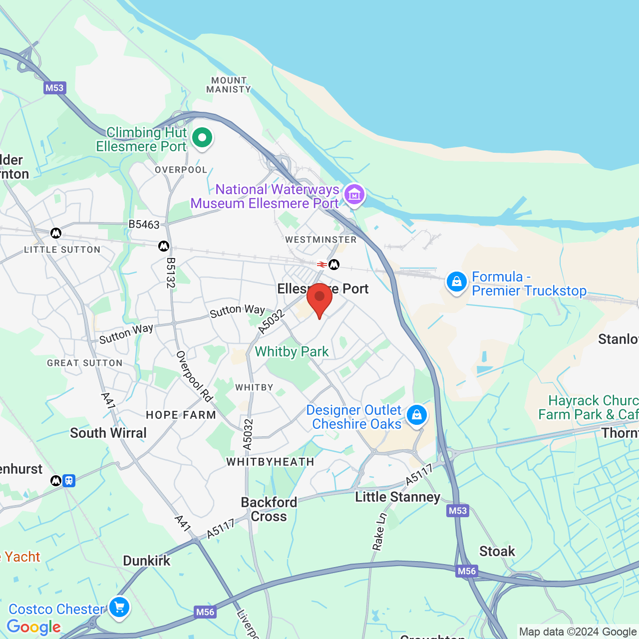 Map displaying vacancy location