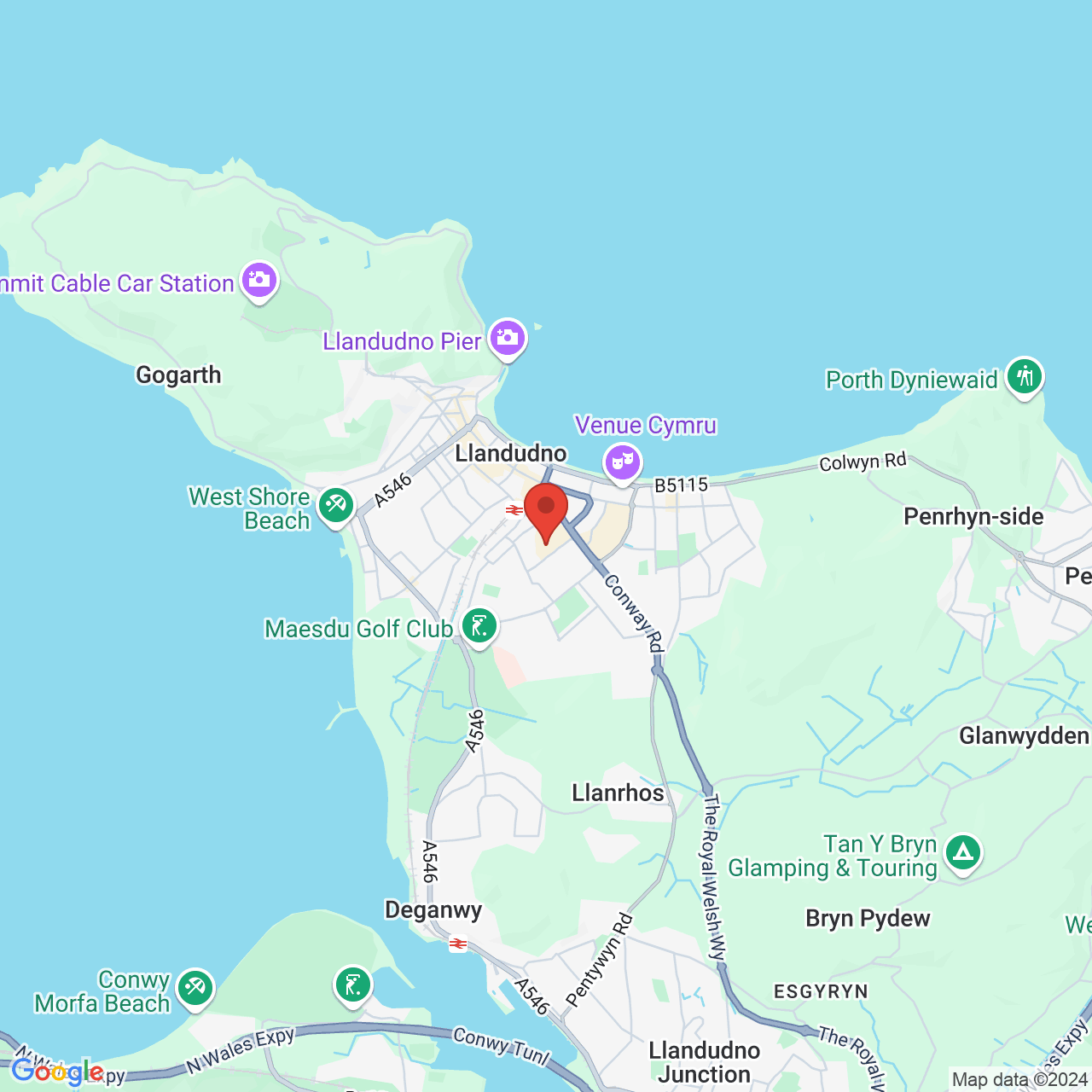 Map displaying vacancy location