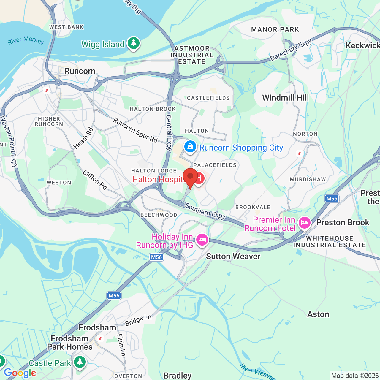 Map displaying vacancy location