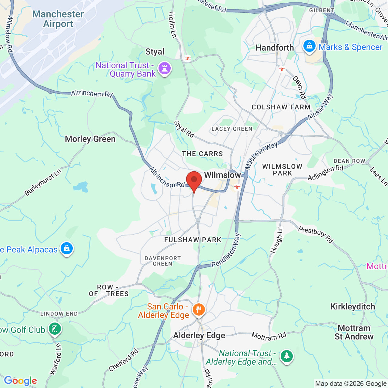 Map displaying vacancy location