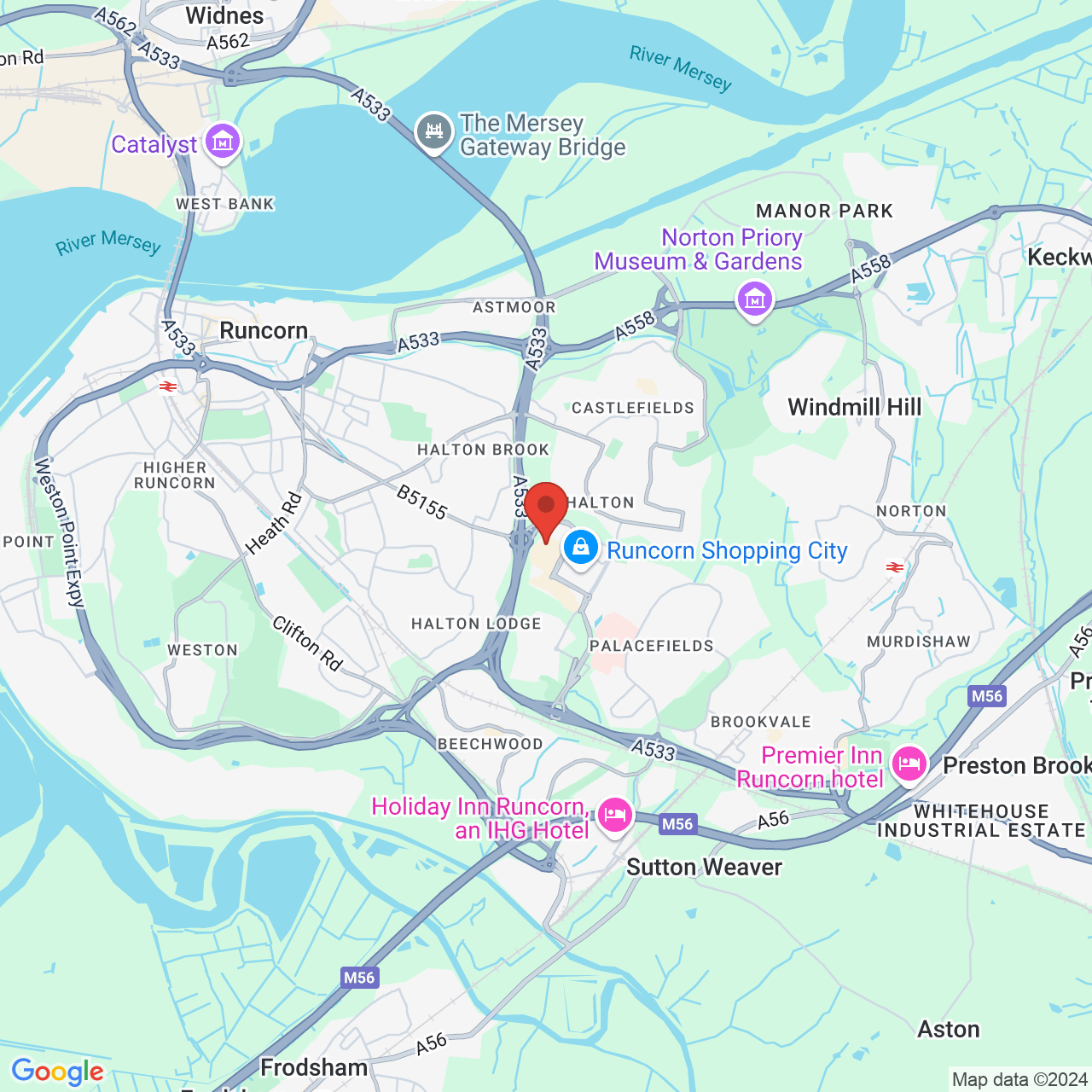 Map displaying vacancy location