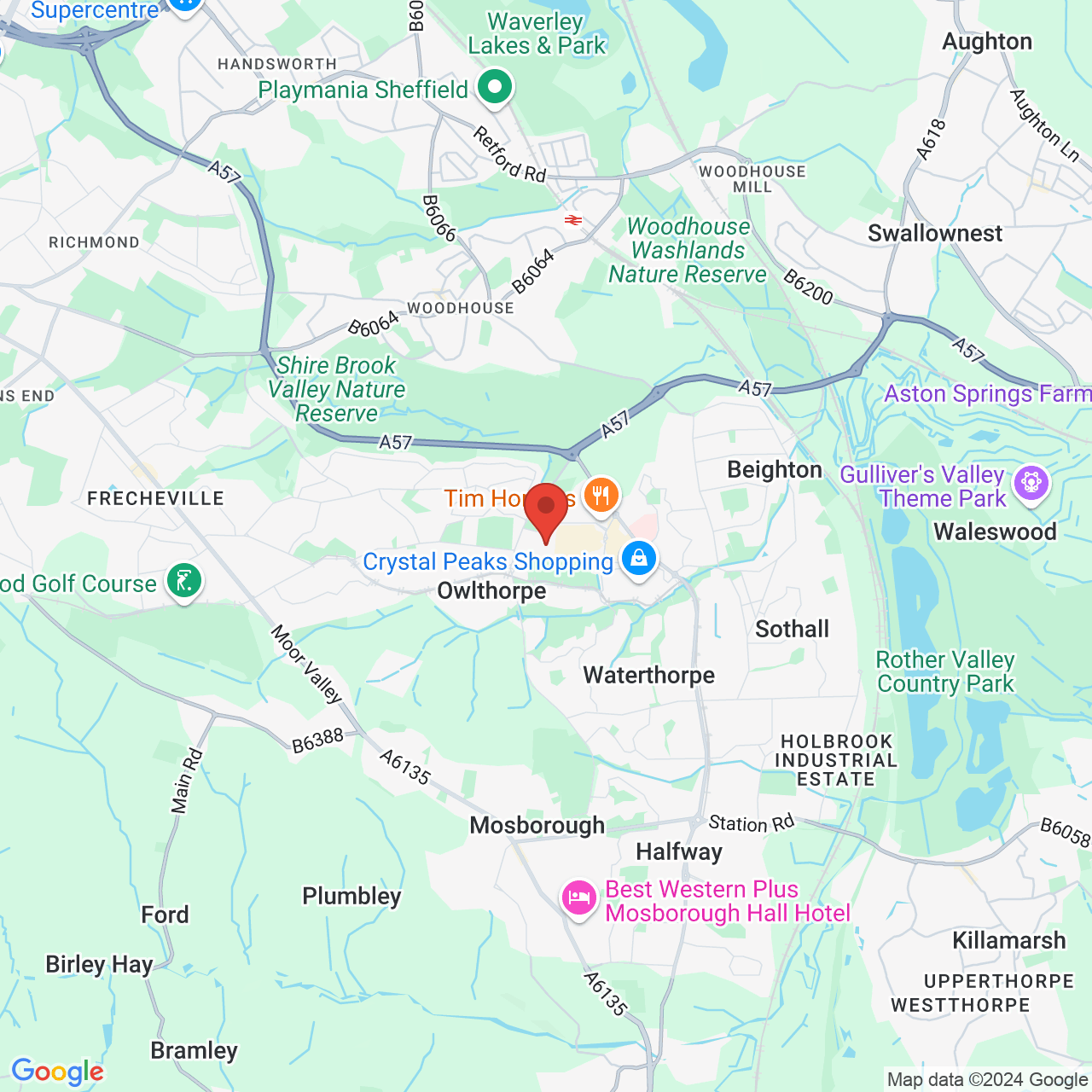 Map displaying vacancy location