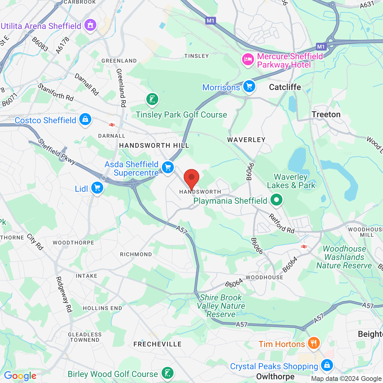 Map displaying vacancy location