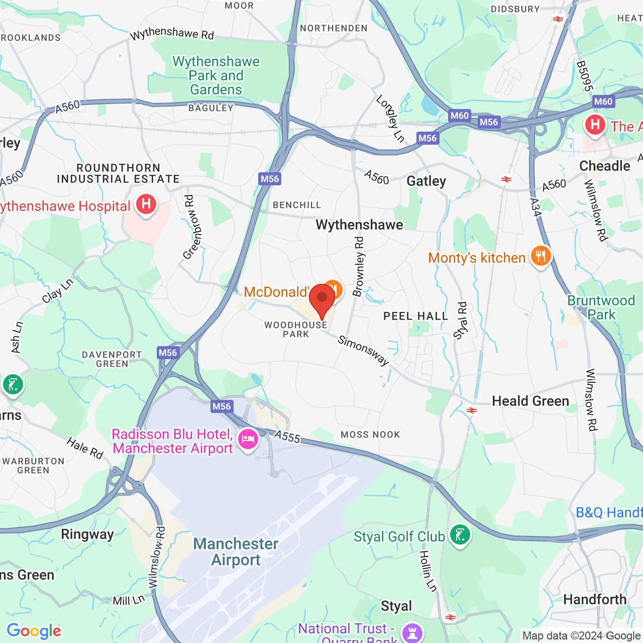 Map displaying vacancy location