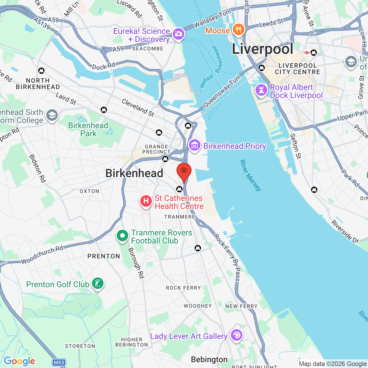 Map displaying vacancy location