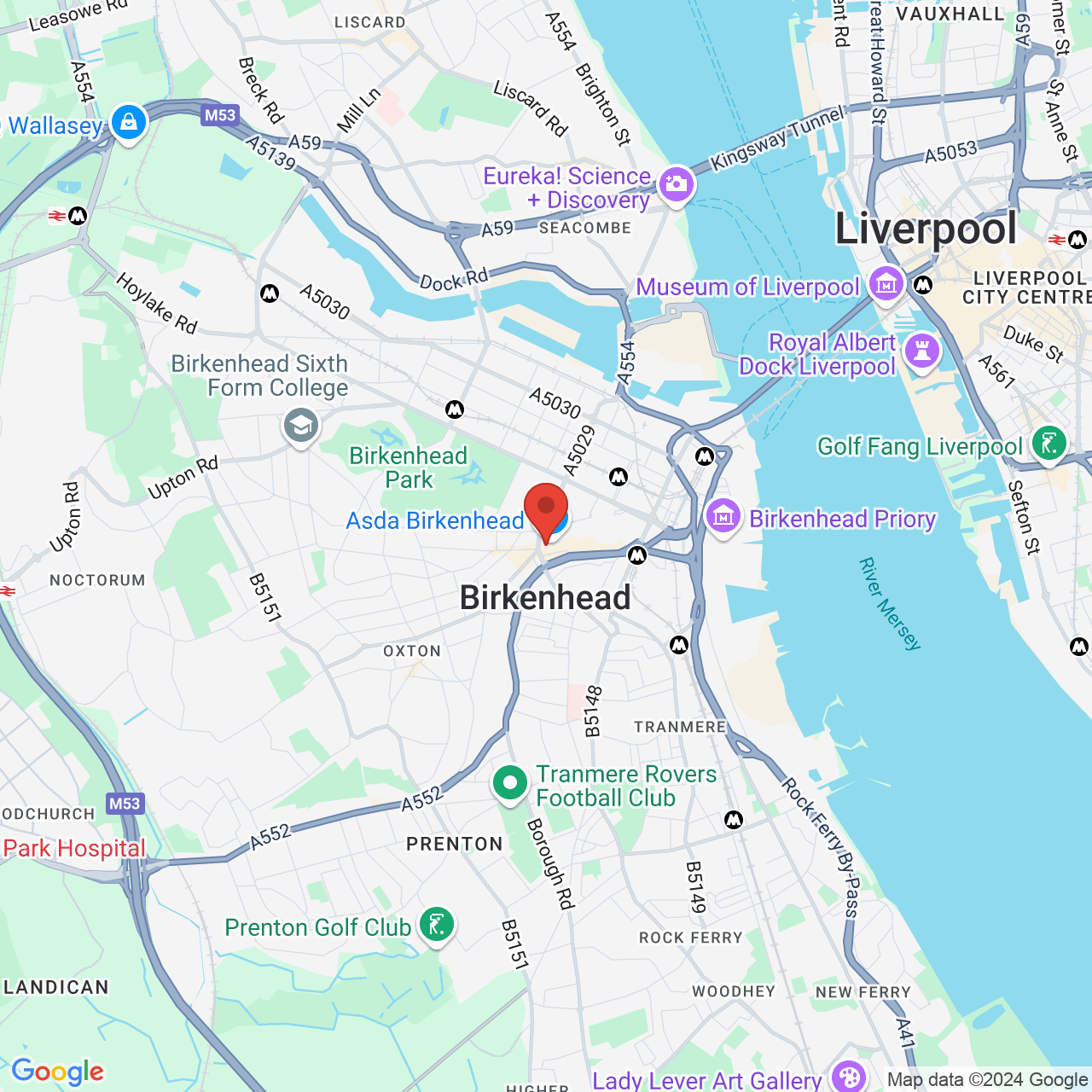 Map displaying vacancy location