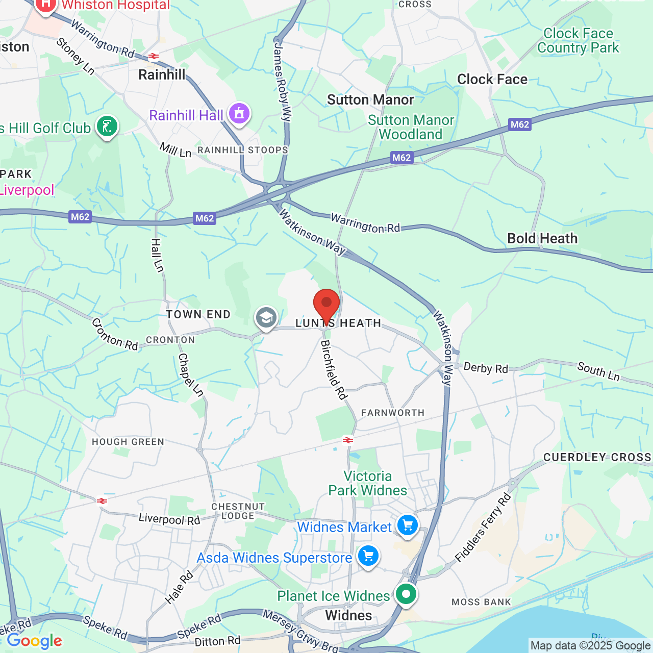 Map displaying vacancy location