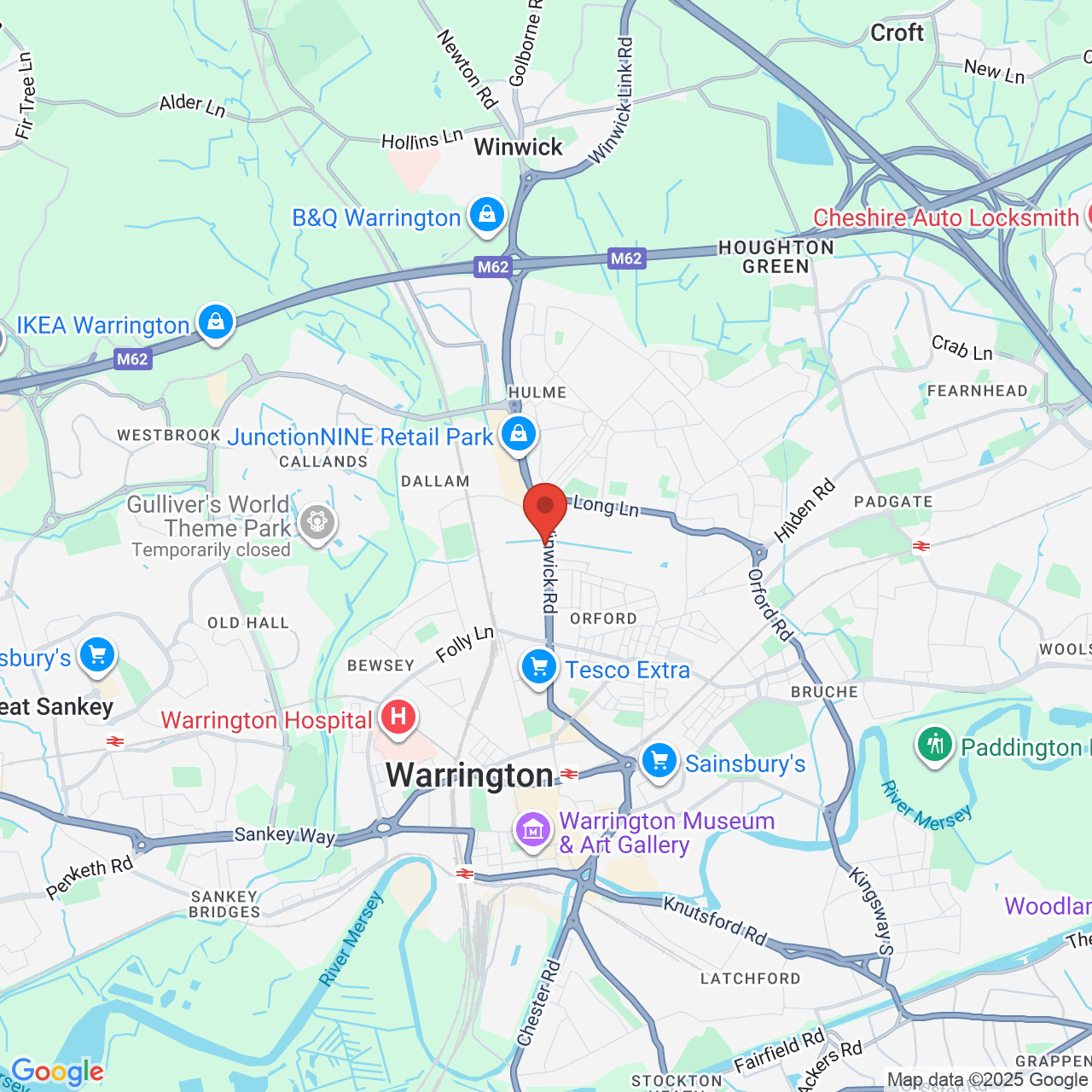 Map displaying vacancy location