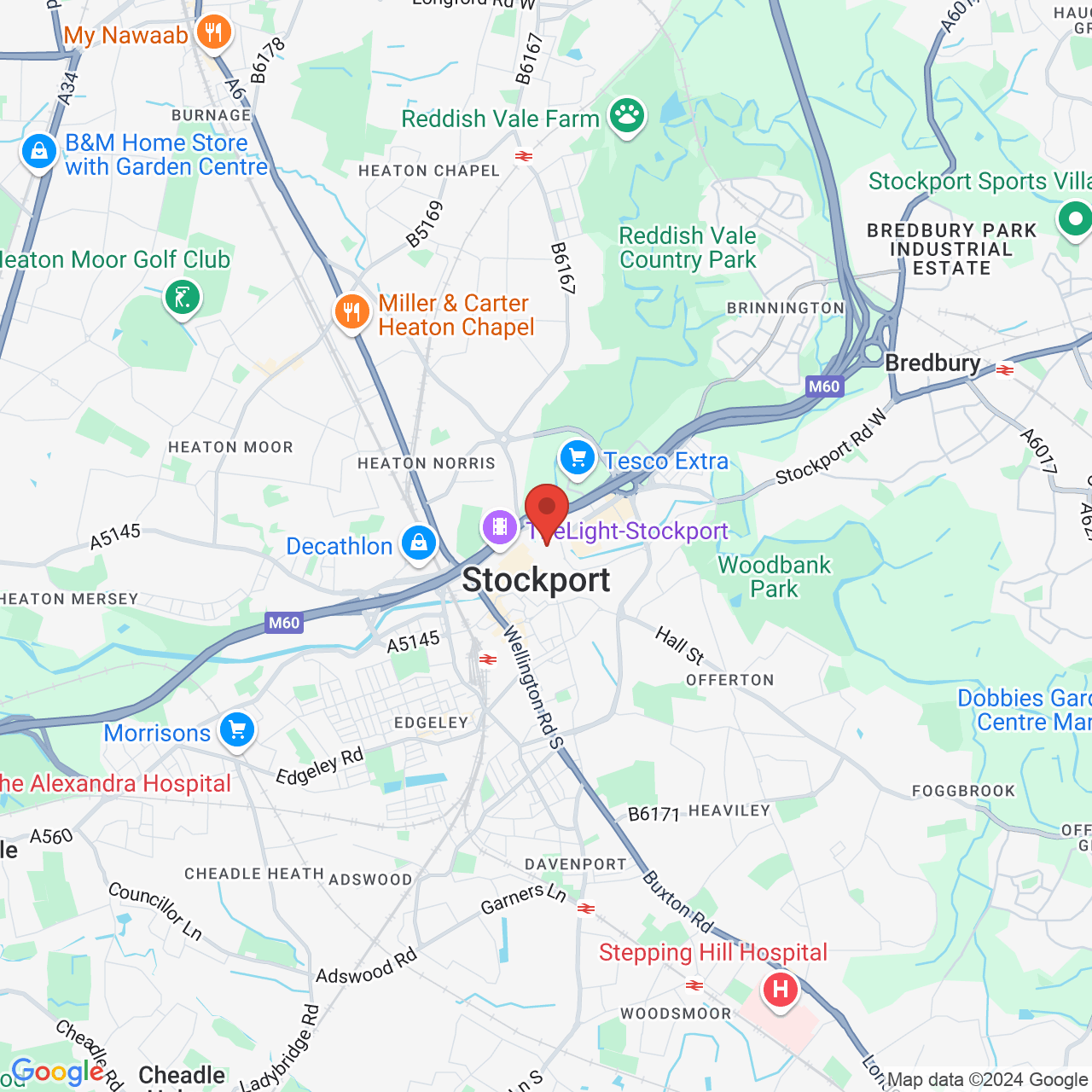Map displaying vacancy location