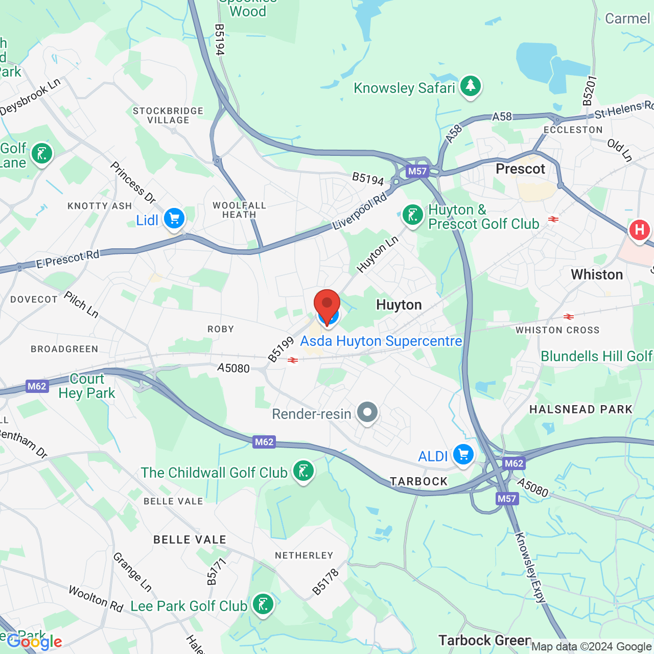 Map displaying vacancy location